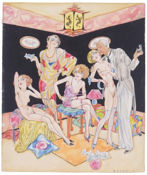 FERNANDO BOSCH TORTAJADA (1908-1987).  "BROTHEL", 1928.