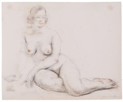 ALVE VALDEMÍ DEL MARE (1885-1972).  "FEMALE NUDE".
