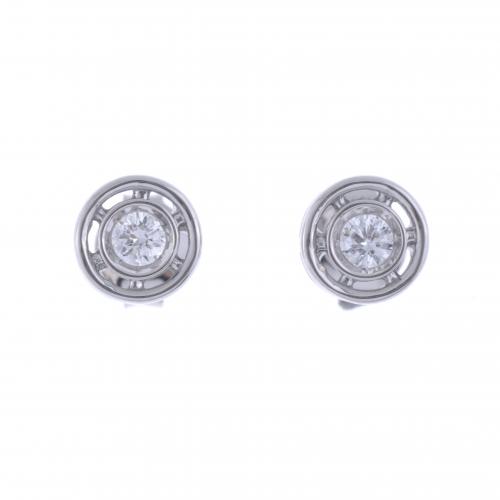 PENDIENTES BOTÓN CON DIAMANTE.