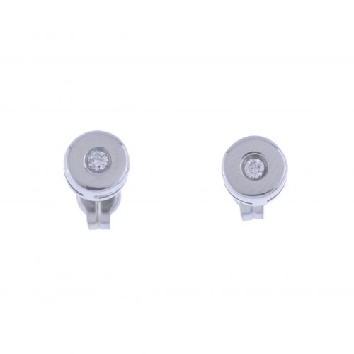 PENDIENTES BOTÓN CON DIAMANTE.