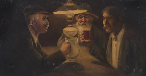 20TH CENTURY CATALAN SCHOOL. "DRINKERS".