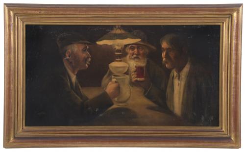 20TH CENTURY CATALAN SCHOOL. "DRINKERS".