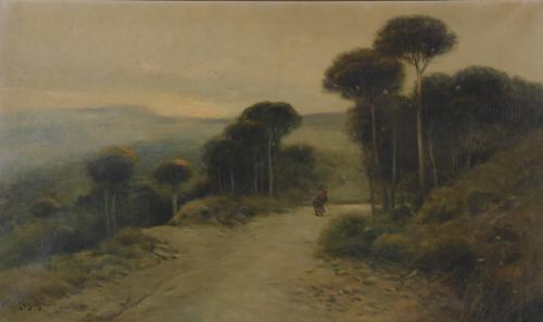 TOMAS SANS CORBELLA (1869-1911).  "LANDSCAPE WITH A PATH".