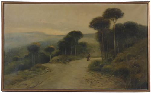 TOMAS SANS CORBELLA (1869-1911).  "LANDSCAPE WITH A PATH".