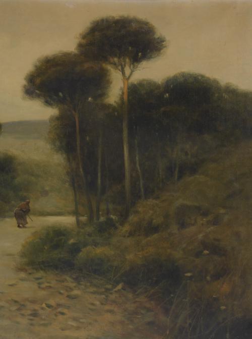 TOMAS SANS CORBELLA (1869-1911).  "LANDSCAPE WITH A PATH".