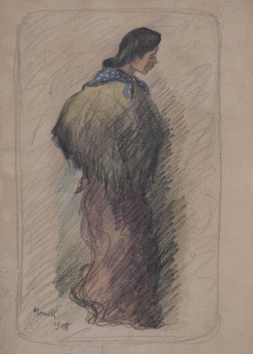 19TH-20TH CENTURY CATALAN SCHOO. PAIR OF DRAWINGS DEPICTING