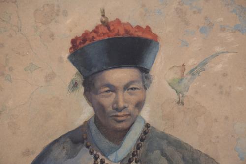 LLUÍS MORELL CORNET (19TH CENTURY).  "PORTRAIT OF A MANDARI