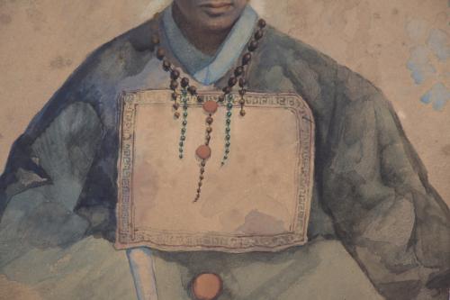 LLUÍS MORELL CORNET (19TH CENTURY).  "PORTRAIT OF A MANDARI