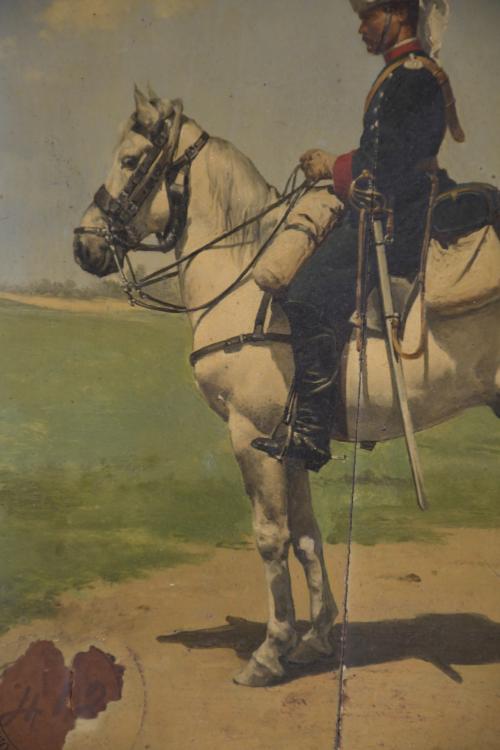 JOSE Mª CHAVES ORTIZ (1839-1903).  "FIGURE ON HORSEBACK".
