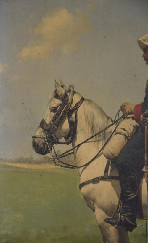JOSE Mª CHAVES ORTIZ (1839-1903).  "FIGURE ON HORSEBACK".