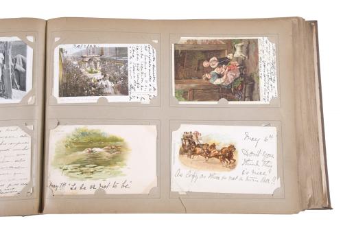 COLLECTION OF HANDWRITTEN POSTCARDS FROM 1901-1903.