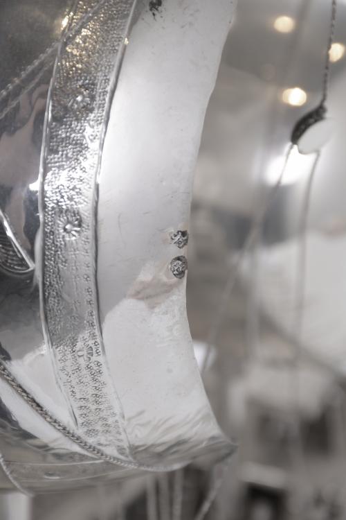 GREEK GALLEY FROM THE 5th CENTURY BC. IN SPANISH SILVER, 20