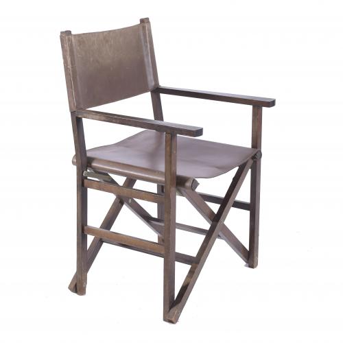 DIRECTOR&#39;S STYLE STONEWARE CHAIR, CIRCA 1970.