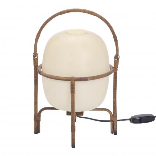 MIGUEL MILÁ (1931). "CESTA" MODEL TABLE LAMP, FIRST EDITION FOR TRAMO, 1962.