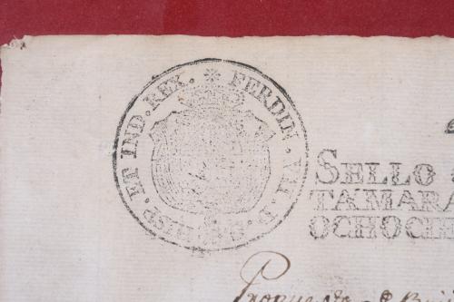 NOTARIAL DOCUMENT WITH THE STAMP OF FERDINAND VII, 1810.