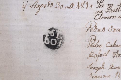 NOTARIAL DOCUMENT WITH THE STAMP OF FERDINAND VII, 1810.
