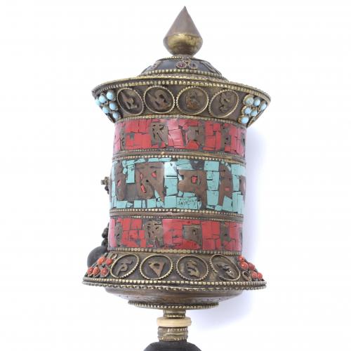 NEPALESE BUDDHIST PRAYER WHEEL, SECOND HALF OF THE 20TH CEN