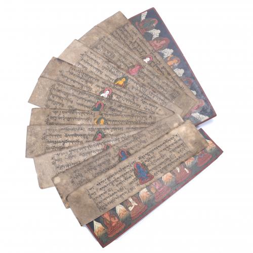 NEPALESE BUDDHIST PRAYER BOOK, 20TH CENTURY.