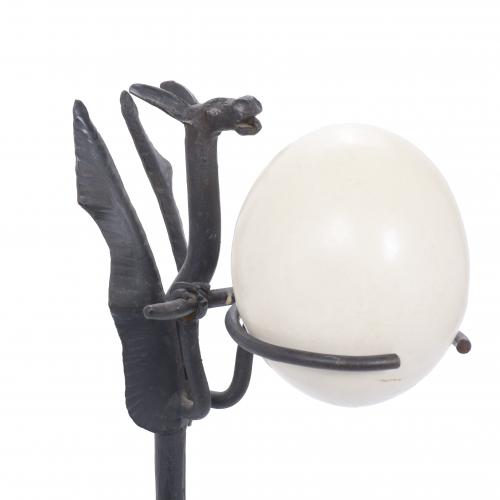 MODERNIST STAND WITH AN OSTRICH EGG, FIRST HALF OF THE 20TH