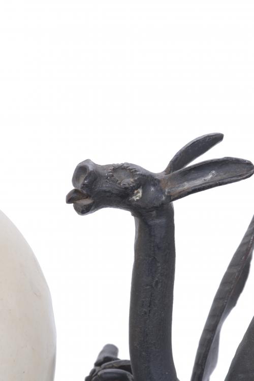 MODERNIST STAND WITH AN OSTRICH EGG, FIRST HALF OF THE 20TH
