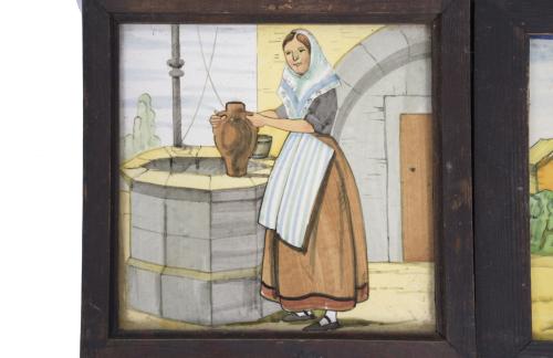 SIX CATALAN "DELS OFICIS" TILES, 20TH CENTURY.
