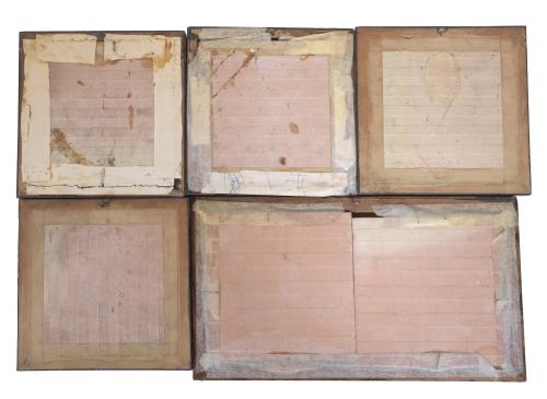 SIX CATALAN "DELS OFICIS" TILES, 20TH CENTURY.