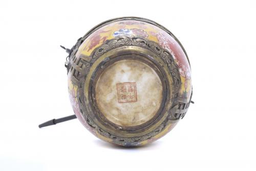 CHINESE OPIUM POT, 20TH CENTURY.