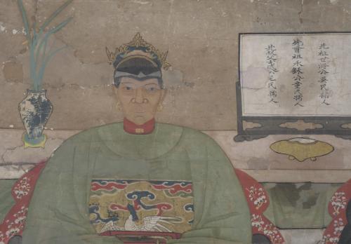 19TH CENTURY CHINESE SCHOOL. "ANCESTOR WORSHIP".