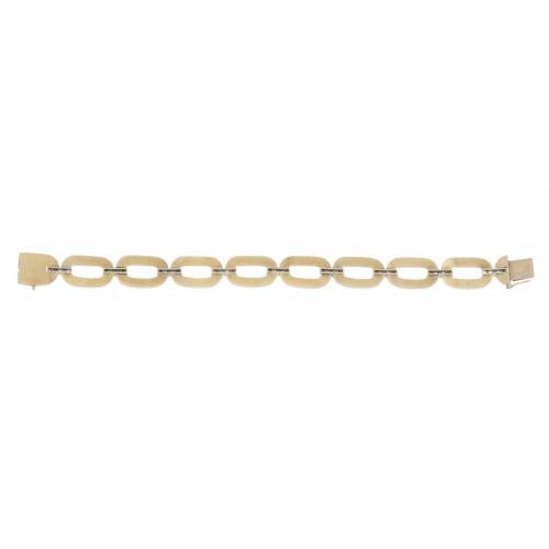 GEMSTONES LINKS BRACELET, EARLY 20TH CENTURY.
