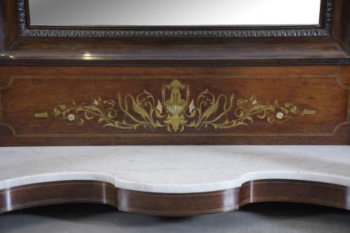 LARGE "PSYCHE" MIRROR, MARY CHRISTINE REGENCY, MID 19TH CEN