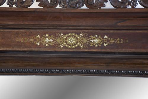 LARGE "PSYCHE" MIRROR, MARY CHRISTINE REGENCY, MID 19TH CEN