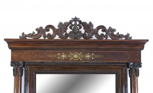 LARGE "PSYCHE" MIRROR, MARY CHRISTINE REGENCY, MID 19TH CEN