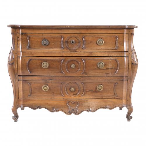 FRENCH PROVENÇAL-LOUIS XV STYLE CHEST OF DRAWERS, 20TH CENTURY.