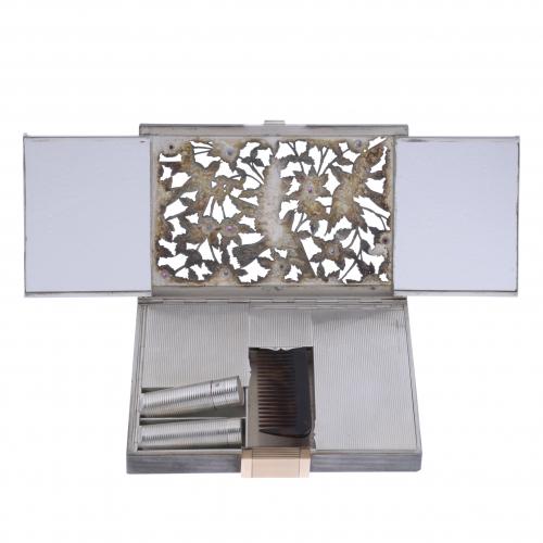 BOUCHERON. VANITY CASE, MINAUDIÈRE MODEL, CIRCA 1950.