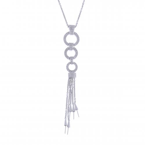 PENDANT WITH THREE DIAMOND SPHERES.