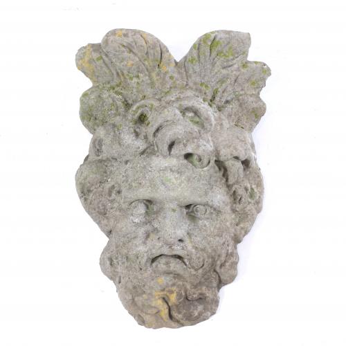 BAROQUE STYLE SANDSTONE MASK, 20TH CENTURY.