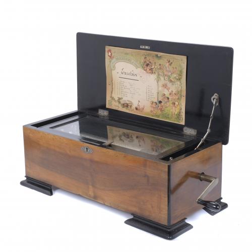 SWISS MUSIC BOX, LATE 19TH CENTURY.