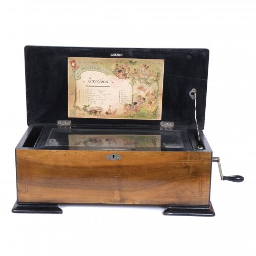 SWISS MUSIC BOX, LATE 19TH CENTURY.