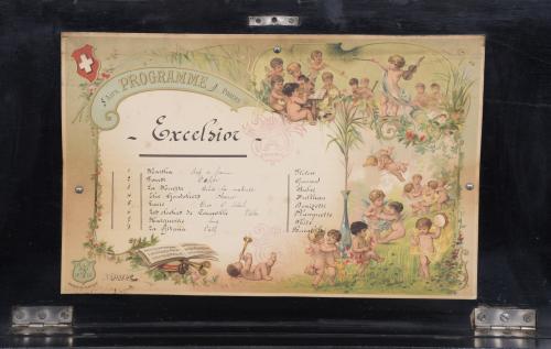 SWISS MUSIC BOX, LATE 19TH CENTURY.