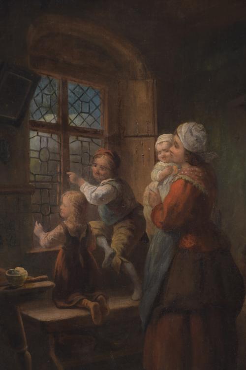 19TH CENTURY DUTCH SCHOOL. "FAMILY SCENE".