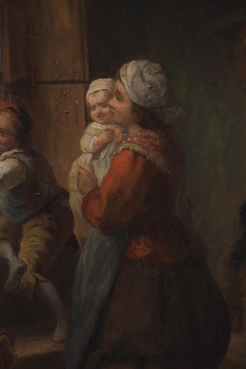 19TH CENTURY DUTCH SCHOOL. "FAMILY SCENE".