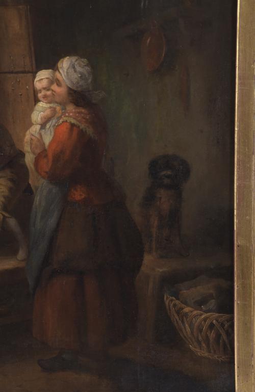 19TH CENTURY DUTCH SCHOOL. "FAMILY SCENE".