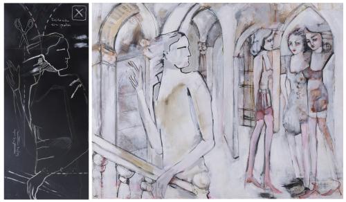 EVA MARTÍNEZ, "ZOE" (20TH CENTURY). "EXILIADA". Diptych.