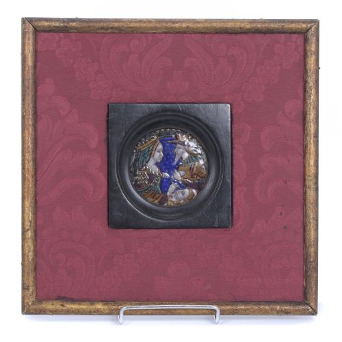 SMALL LIMOGES ENAMEL. AFTER 14TH CENTURY MODELS. 19TH CENTURY.