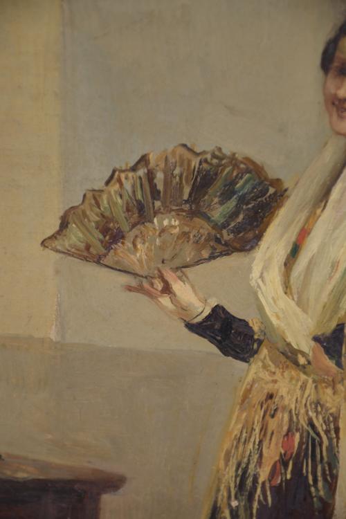 VICTORIANO CODINA LANGLIN (1844-1911).  "WOMAN WITH A FAN A