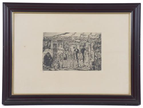 JOSÉ GUTIÉRREZ SOLANA (1886-1945). "CHOZAS DE LA ALHÓNDIGA"