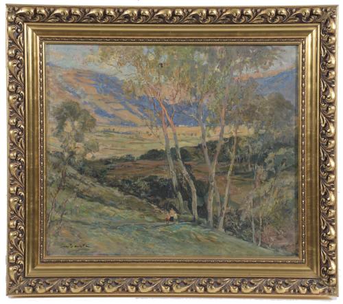 FRANCESC LABARTA I PLANAS (1883-1963). "LANDSCAPE WITH FIGU