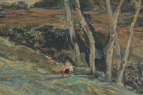 FRANCESC LABARTA I PLANAS (1883-1963). "LANDSCAPE WITH FIGU