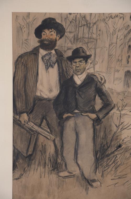 RICARD OPISSO (1880-1966). "JOAQUIM MIR  AND A FRIEND, IN F