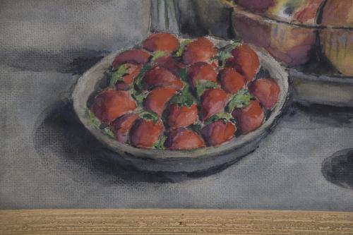 FRANCESC ABELLÓ ROCA (1875-?)  "STILL LIFE WITH PEACHES AND